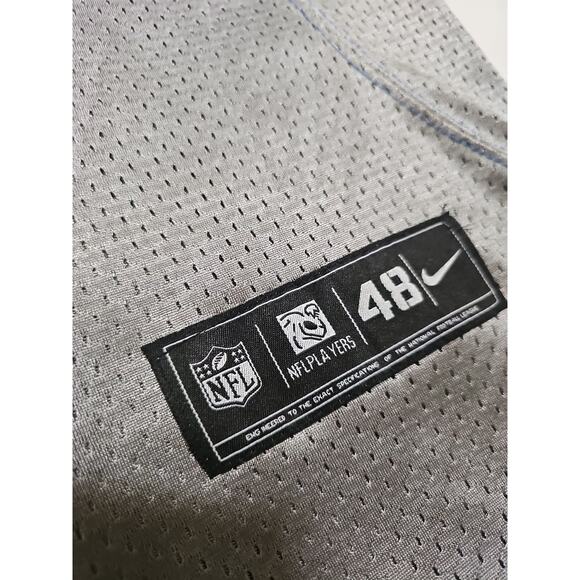 RUSSELL WILSON NIKE ON FIELD MENS SEATTLE SEAHAWKS GRAY ALT HOME JERSEY 48 - Picture 4 of 12